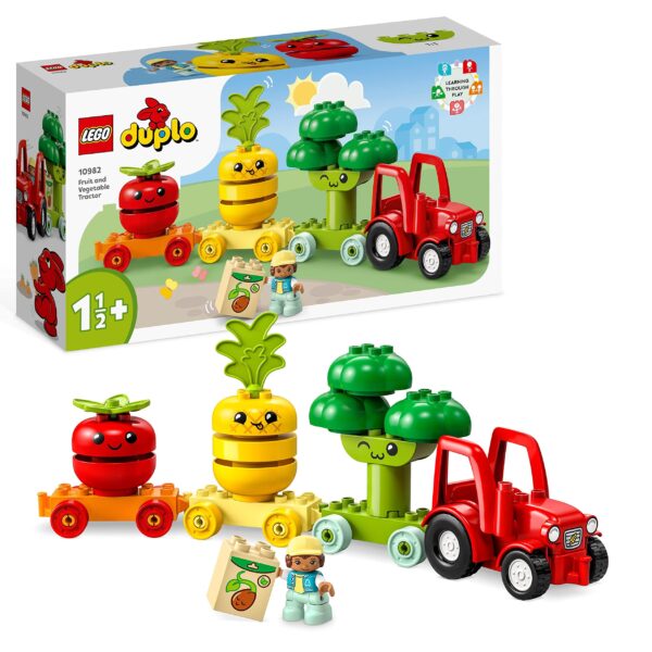 LEGO DUPLO Obst- und Gemüse-Traktor – Lernspielzeug für Kleinkinder ab 1,5 Jahren