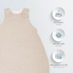 Julius Zöllner Babyschlafsack 62/68 gefüttert Musselin 2,5 TOG – Wärmeschutz für Neugeborene – Bild 2