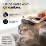 PRETTYPAW Katzenbürsten-Set 2-teilig – Sanfte Fellpflege für Kurz- & Langhaarkatzen – Bild 4
