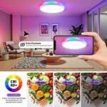 Taipow LED-Deckenleuchte 24W RGB Farbwechsel – Dimmbar mit Fernbedienung Ø30cm – Bild 3