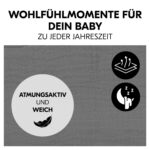 hauck Schonbezug für Alpha Bouncer – Atmungsaktive Musselin-Baumwolle (Dark Grey) – Bild 5