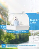 BUCATSTATE Vogelbadehaus 3-in-1 – Hängende Badewanne & Trinktasse für Vogelkäfige – Bild 2
