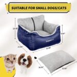 BurgeonNest Hunde-Autositz für kleine Hunde – Waschbar & rutschsicher mit Aufbewahrungstaschen – Bild 2