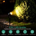 FIFlying LED-Gartenstrahler 4 in 1 mit 14m Kabel – 600 Lumen Gartenbeleuchtung IP65 – Bild 2