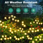 4er Set Glühwürmchen Solarleuchten – 10 LED Superhell mit Warmweiss & IP65 für Garten – Bild 6