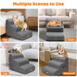 Gimars Hundetreppe 40 cm mit 30D Schaumstoff & rutschfestem Boden – Haustierrampe für Bett & Sofa – Bild 6