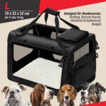 all Pets United Hundebox Grösse L 70x52x52 cm – Faltbare Transportbox mit Stahlrahmen – Bild 2