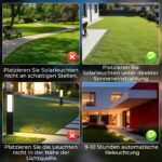 8er-Set ICRGB Solar-Bodenleuchten IP68 mit 8 LEDs – Warmweiss für Garten & Terrasse – Bild 9