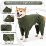 Dotoner Fleece Hundepullover mit Beinen – Wärmender Wintermantel für kleine bis grosse Hunde – Bild 2