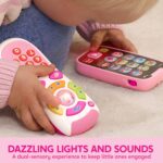 JOYIN Rosa Baby Smartphone mit Fernbedienung – Musikspielzeug & Lernspielzeug ab 6 Monaten – Bild 5