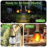 Facarler Solar Flammenleuchte 2er Set – LED Laternen mit Flackereffekt & USB-Aufladung – Bild 4