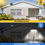 CISSIYOG Solar Wandleuchte mit Bewegungsmelder – 224 LEDs, 1600 Lumens, Fernbedienung & 4 Modi – Bild 2