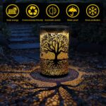 ZWOOS Solarlaterne für Aussen – Gartenlaterne IP44 wasserdicht, hängend & stehend – Bild 2
