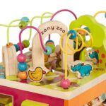 B. toys Zany Zoo Activity-Würfel aus Massivholz – 5 Spielseiten für Kleinkinder ab 1 Jahr – Bild 2