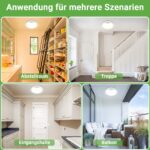 zemty 22cm LED-Deckenlampe mit PIR-Bewegungsmelder – 1800lm, 3 Modi, Wasserdicht – Bild 8