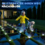 Solpex 10er Set Solar Bodenleuchten mit 8 LED – IP65 Gartenbeleuchtung für Aussen – Bild 8