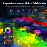 LyLmLe LED Teichbeleuchtung 6W RGB mit APP-Steuerung – IP68 Unterwasserleuchte für Teiche – Bild 5