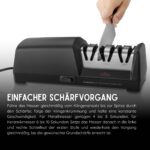 OLEIO Elektrischer Messerschärfer mit 3 Stufen & Diamantscheiben – Profi-Schärfgerät für Stahlklingen – Bild 4