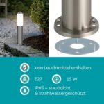 EGLO Helsinki LED Aussenllampe – Pollerleuchte Edelstahl IP65 für sichere Wege – Bild 5