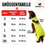 DOGOPAL Regenmantel Hund wasserdicht mit Reflektorstreifen – Gelber Hundemantel für alle Grössen – Bild 6