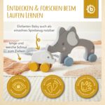 Bieco Nachziehtier Elefant – Holzspielzeug für Lauflernende ab 1 Jahr – Bild 4