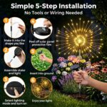 Joycome Solar-Feuerwerksleuchten 2er Set mit 120 LED – Flexible Gartenbeleuchtung für Außen – Bild 6