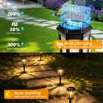 DOMOR Solarleuchten 4er Set – IP65 Gartenbeleuchtung mit Warmweiss & Automatik – Bild 2