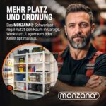 Monzana Schwerlastregal 2er Set 180x90x40cm – 1750kg Tragkraft mit 10 MDF-Böden – Bild 7