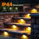 GIGALUMI 16er Set Solarleuchten für Aussen – Warmweiss Treppenlicht für Zaun & Terrasse – Bild 3