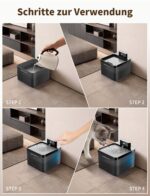 2,2L Katzenbrunnen kabellos mit Bewegungsmelder & LED – Premium Trinkbrunnen für Katzen – Bild 8
