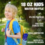 GOPPUS Trinkflasche 550ml Edelstahl – Auslaufsicher mit Strohhalm für Kinder – Bild 6