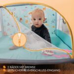 Lionelo Mille 2-in-1 Laufstall & Reisebett 100x100 cm – Faltbar mit Matratze für 0-36 Monate – Bild 4