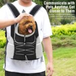 Pawaboo Haustier-Fronttrage M – Belüfteter Mesh-Rucksack mit Sicherheitsseil für Hunde – Bild 4