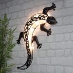 Haushalt International Gecko LED Solarlampe 72 cm – Wanddekoration mit Dämmerungssensor – Bild 2