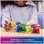 PAW PATROL: Der Mighty Kinofilm – 6er Actionfiguren-Set mit Superhelden-Uniformen – Bild 3