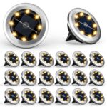 Solpex Solar Bodenleuchten 20er Set – Warmweiss LED Gartenbeleuchtung IP65 Wasserdicht