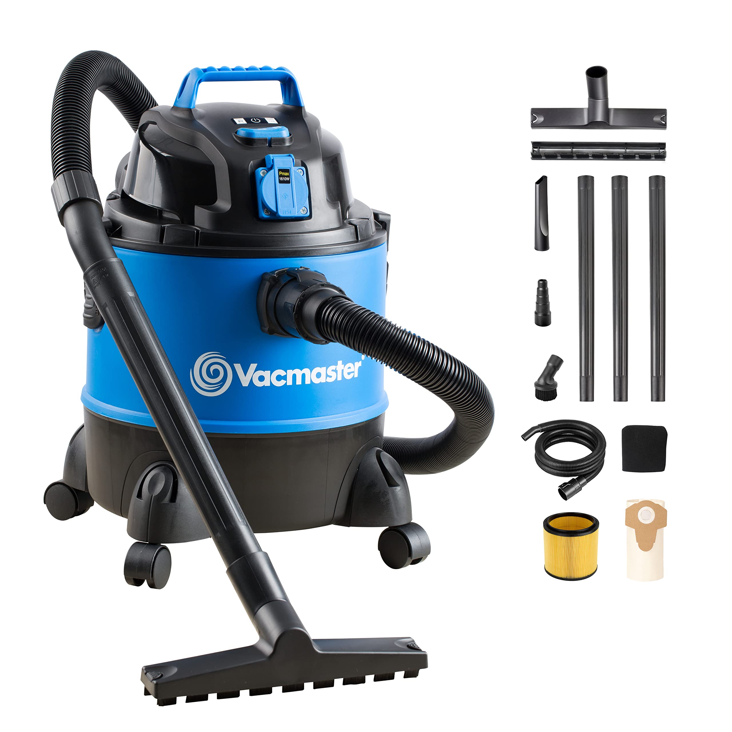 Vacmaster Nass-Trockensauger 1250W 20L – Mehrzwecksauger mit Patronenfilter & Blasfunktion