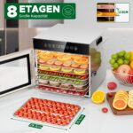 Kwasyo Dörrautomat Edelstahl 600W mit 8 Etagen – Profi Lebensmitteltrockner mit digitaler Steuerung – Bild 7