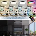Eregou 24W LED Deckenleuchte Dimmbar mit RGB Farbwechsel – Smart Home Lampe für Alexa & Google – Bild 3