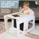 KYWAI® Montessori Lernturm Klappbar ab 1 Jahr – 2-in-1 Learning Tower & Kinderschreibtisch – Bild 4