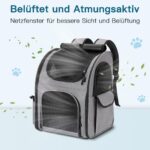 Quirlig Hunderucksack bis 10kg – Atmungsaktiver Katzenrucksack mit Sicherheitsleine – Bild 6
