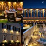 GEARLITE 8er Set Solar-Wandleuchten Muschel – IP65 Gartenbeleuchtung Warmweiß für Aussen – Bild 8