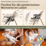 LepiBaby FlexiCo Hochstuhl mit Neugeborenenaufsatz & Liegefunktion – Mitwachsender Babyhochstuhl 0–3 Jahre – Bild 4