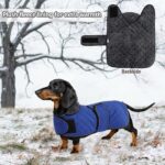 Geyecete Wintermantel für Dackel – Wasserdichter Hundemantel mit Fleecefutter Grösse M – Bild 5