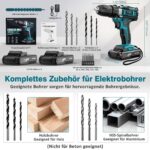 Sundpey Akkuschrauber Set 21V mit 2x2,0Ah Akku – Bohrschrauber 45Nm für DIY & Heimwerken – Bild 8