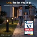 SSC-LUXon 4er Set VARDA Wegeleuchte 50cm schwarz – Designerleuchte für Garten & Wege – Bild 3