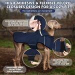 BiPawTi Hunderegenmantel Grösse L – Wasserdicht mit reflektierender Kapuze für grosse Hunde – Bild 6