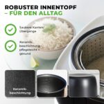 VELANI Mini Reiskocher 0,8L mit 10 Programmen – Multikocher für kleine Küchen – Bild 6