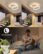 Meloweel LED Deckenlampe 40cm mit Holzrahmen – 28W dimmbar & farbtemperaturgesteuert – Bild 3