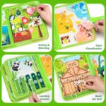Asten Busy Book Montessori Spielzeug für Kleinkinder 1-3 Jahre – Pädagogisches Aktivitätsbrett – Bild 6
